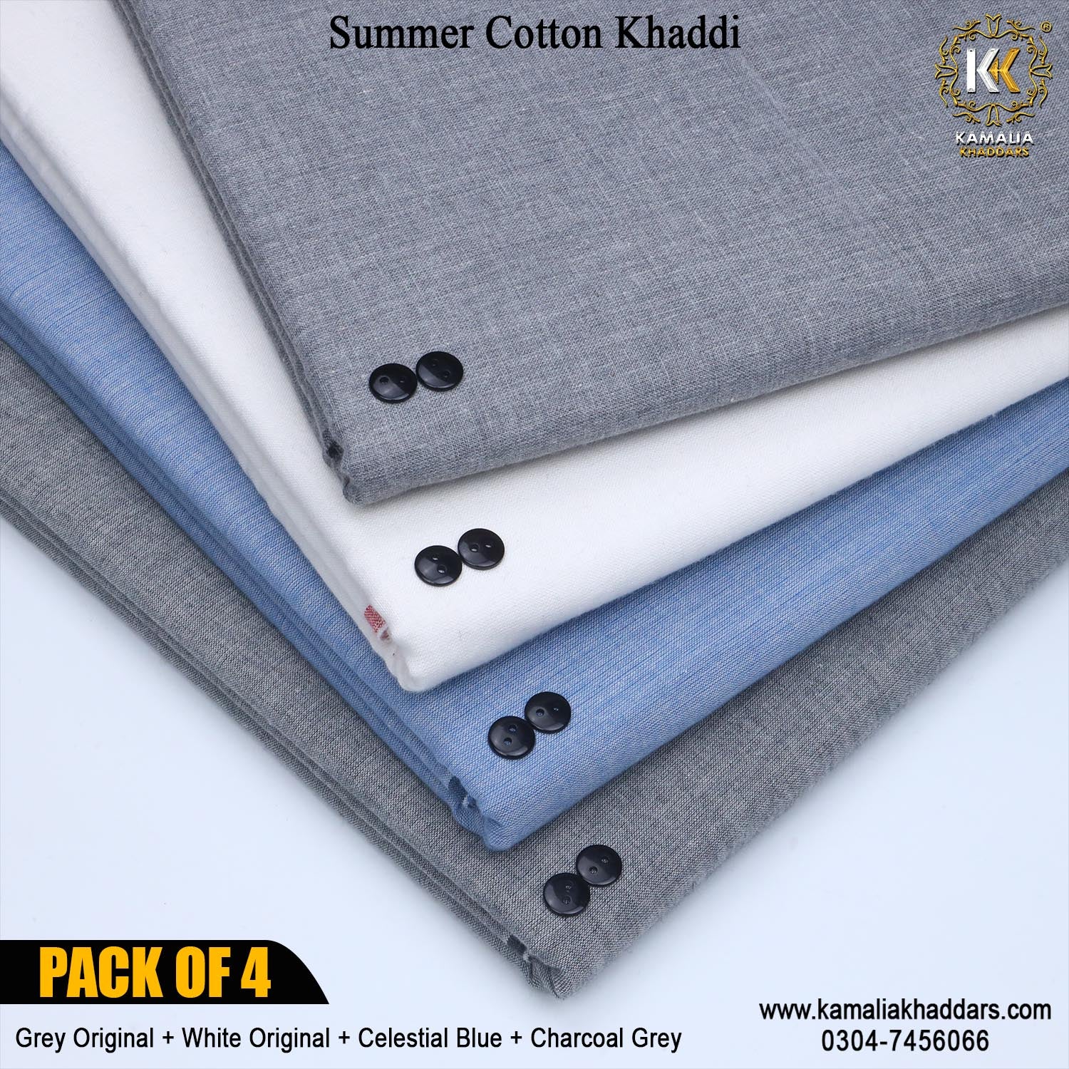 PACK OF 4 (Grey Original+White Original+Celestial Blue+Charcoal Special)