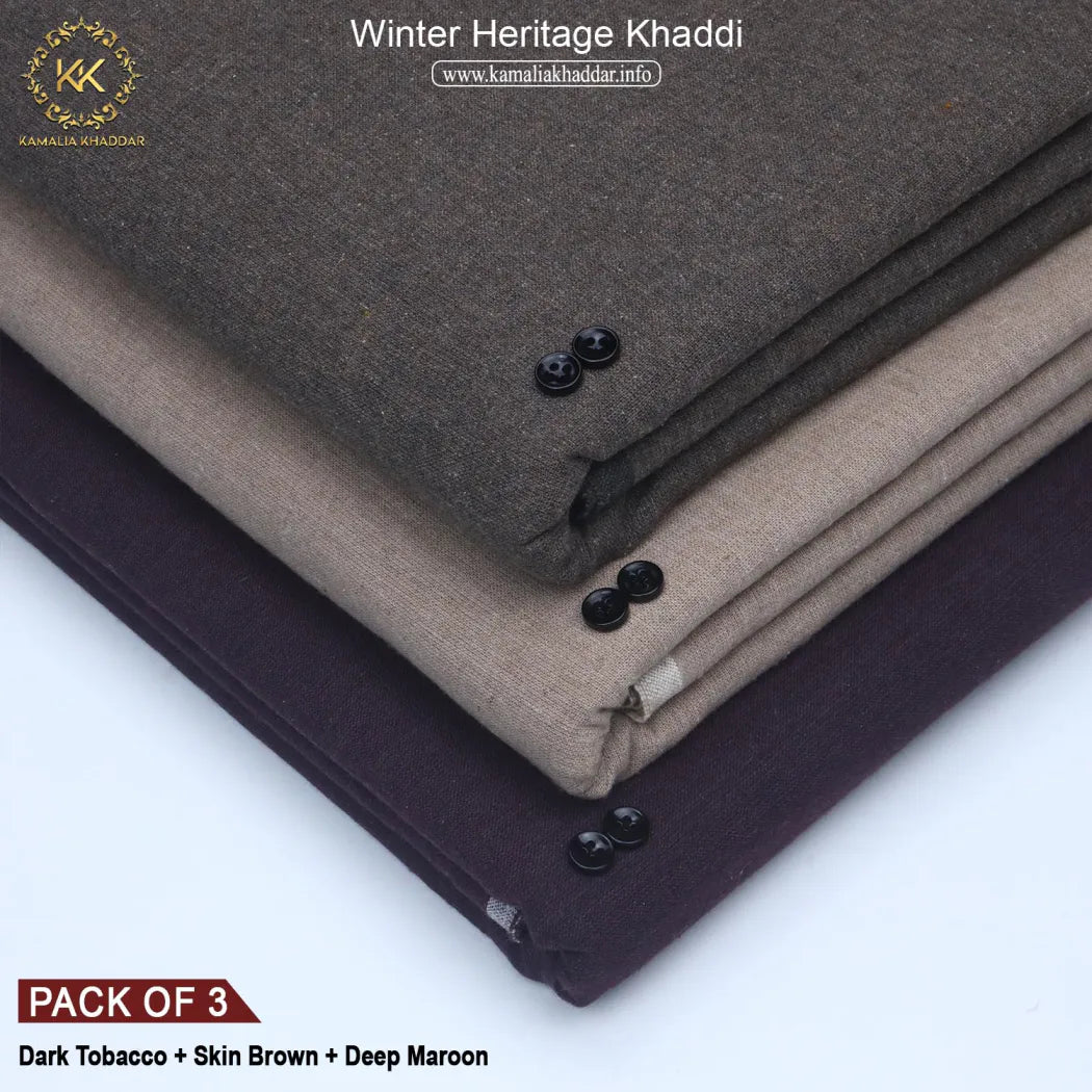 PACK OF 3 (DARK TOBACCO + SKIN BROWN + DEEP MAROON)