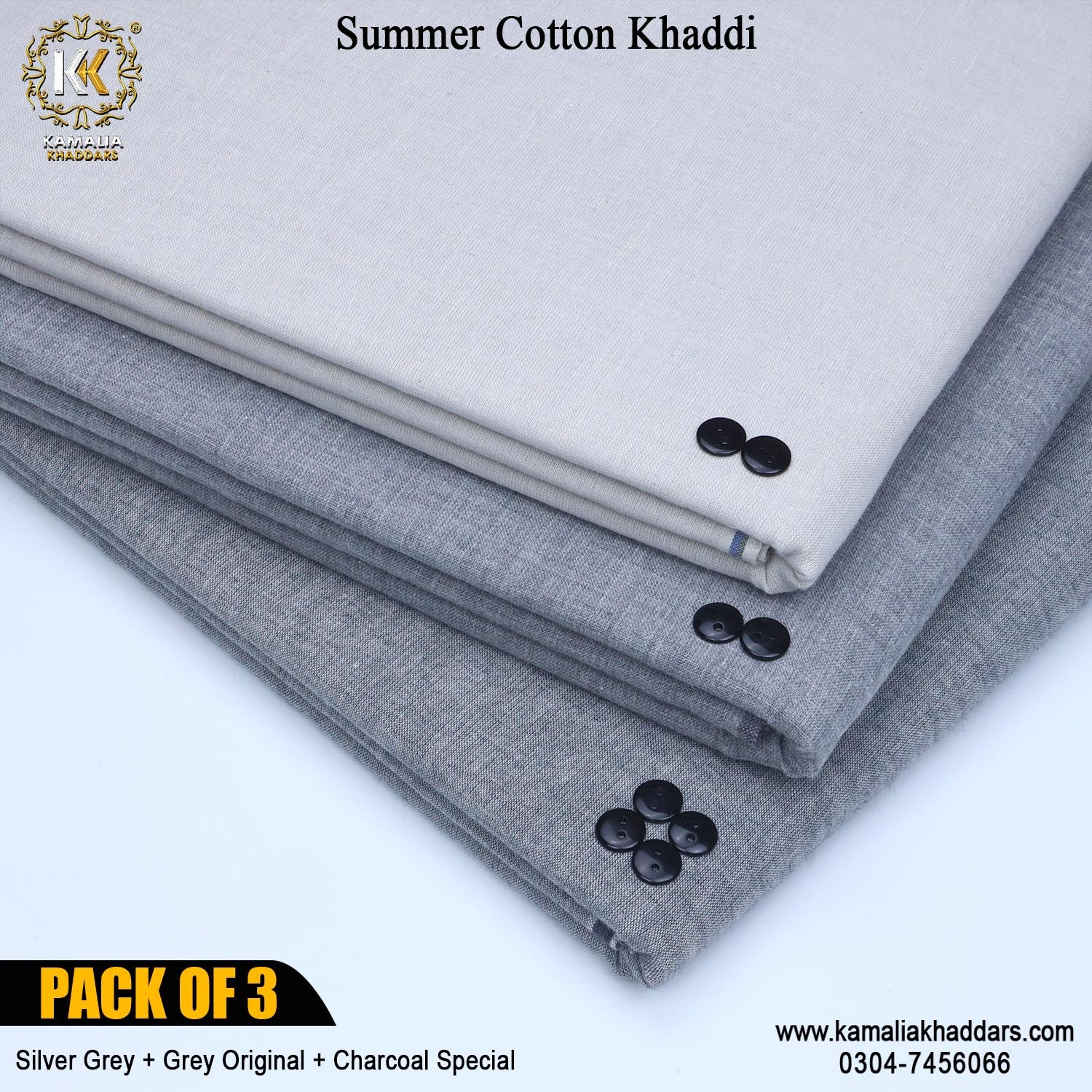 PACK OF 3 (Silver Grey+Original Grey+Charcoal Special)