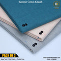 PACK OF 3 (Aqua Teal+Pink Stiple+Dottod Grey)