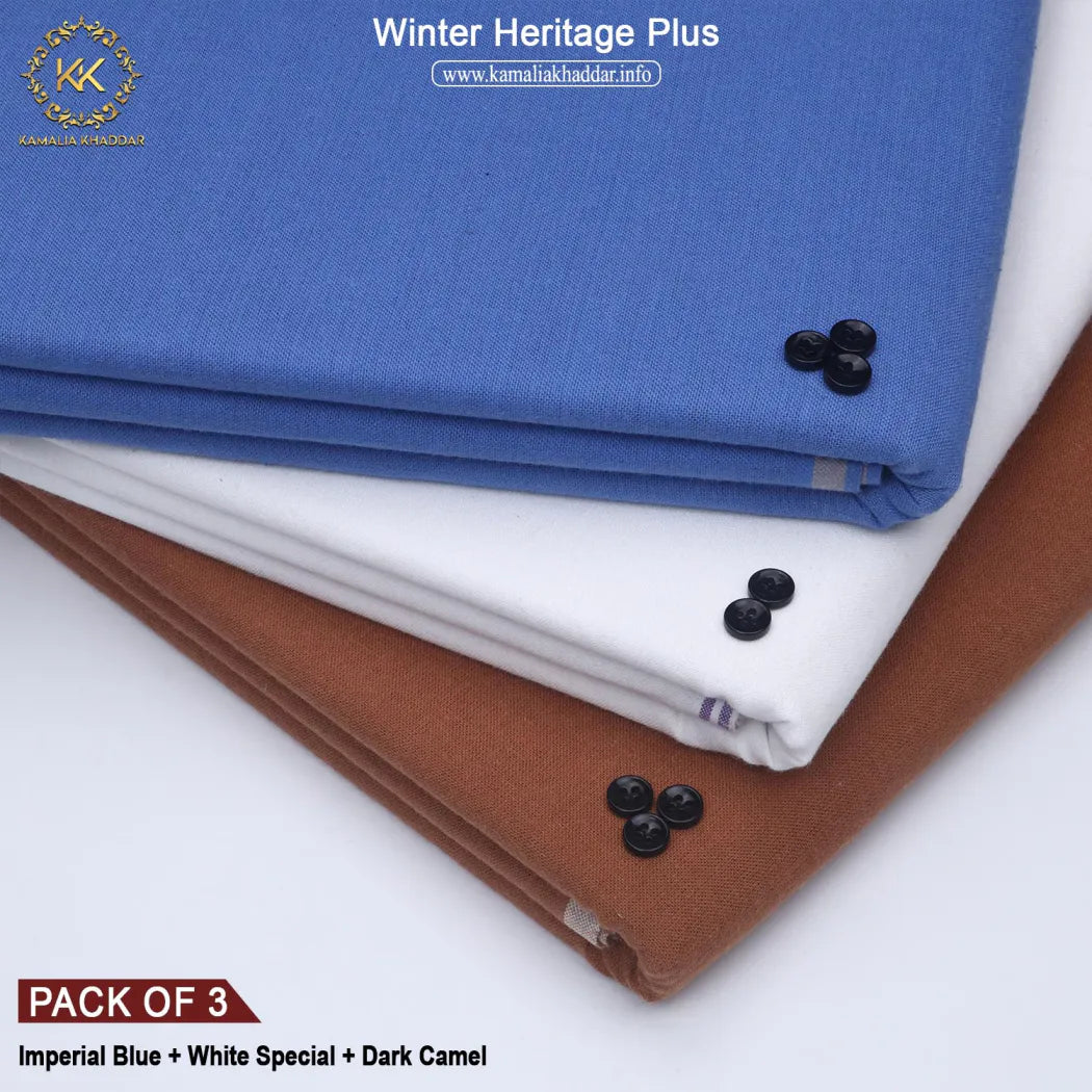 PACK OF 3 (IMPERIAL BLUE + WHITE SPECIAL + DARK CAMEL)