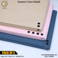PACK OF 3 (Beige Gold+Baby Pink+Midnight Blue)