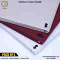 PACK OF 3 (Gentle Grey+Maroon Majesty+Smokey Stripe)