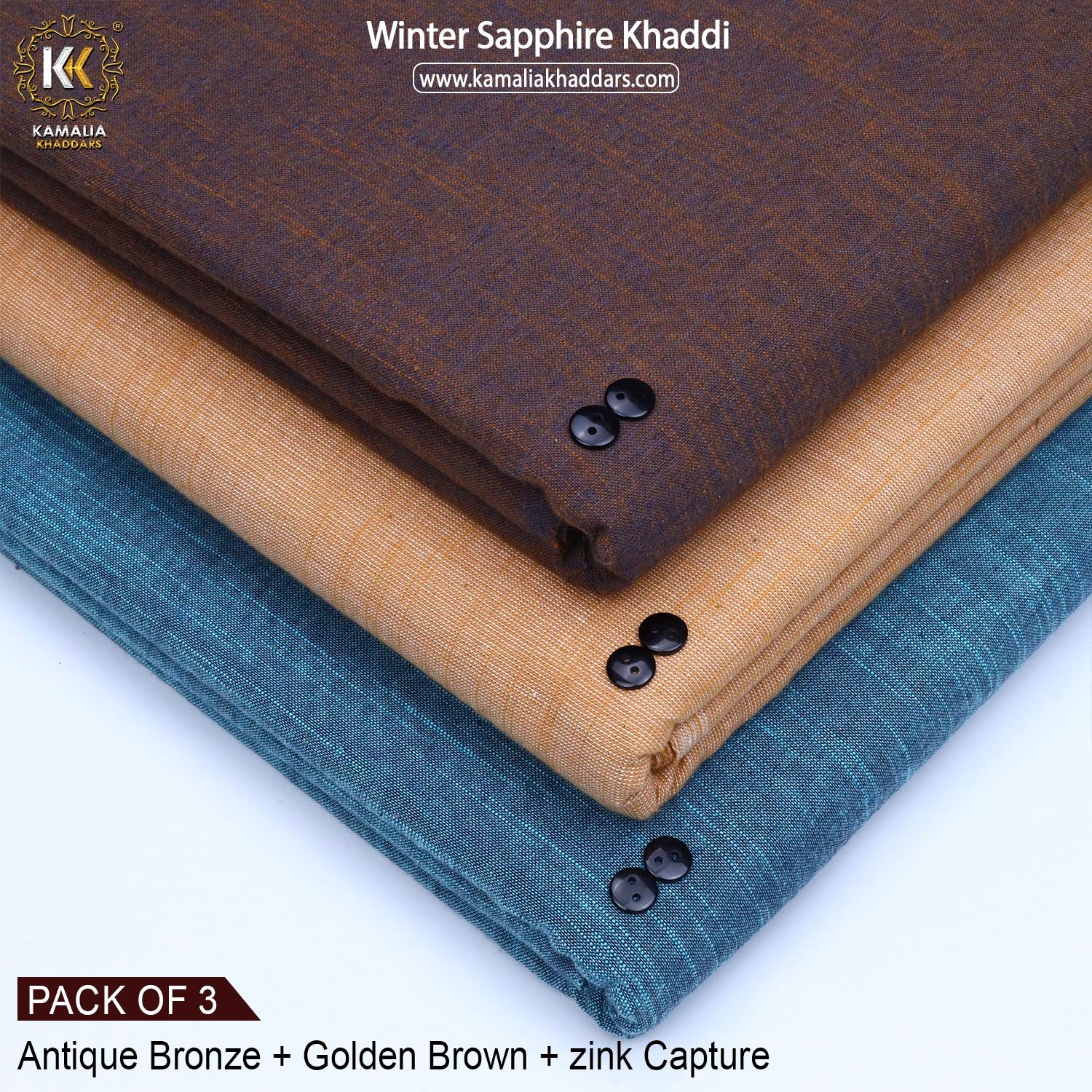 PACK OF 3 (ANTIQUE BRONZE+GOLDEN BROWN+ZINK CAPTURE)