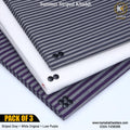 PACK OF 3 (Luxe Purple+White Original+Striped Grey)