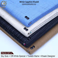PACK OF 4 (SKY SLUB+OFFWHITE SPECIAL+TUXEDO MARLE+KHAAKI DESIGNER)