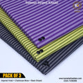 PACK OF 3 (Imperial Violet+Chartereuse Moss+Striped Black)