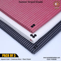 PACK OF 3 (Pink Striped+White Original+Black Striped)