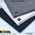 PACK OF 3 (Charcoal Blaze+White Original+Navy Blue)