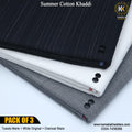 PACK OF 3 (Tuxedo Marel+White Original+Charcoal Blaze)