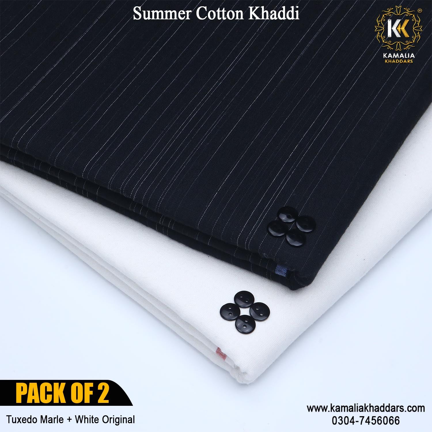 PACK OF 2 (Tuxedo Marel+White Original)